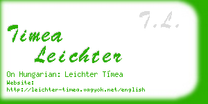 timea leichter business card