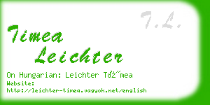 timea leichter business card